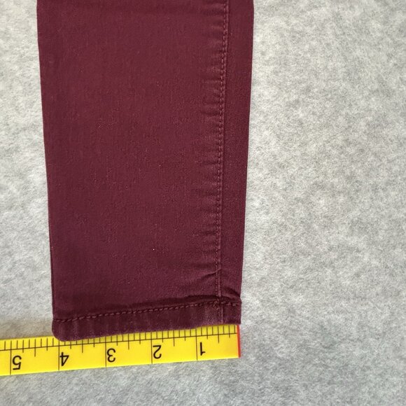 NO BOUNDARIES Skinny Pants XS/XCH(1) Wine Stretch Pull-On Low Rise - Picture 10 of 11